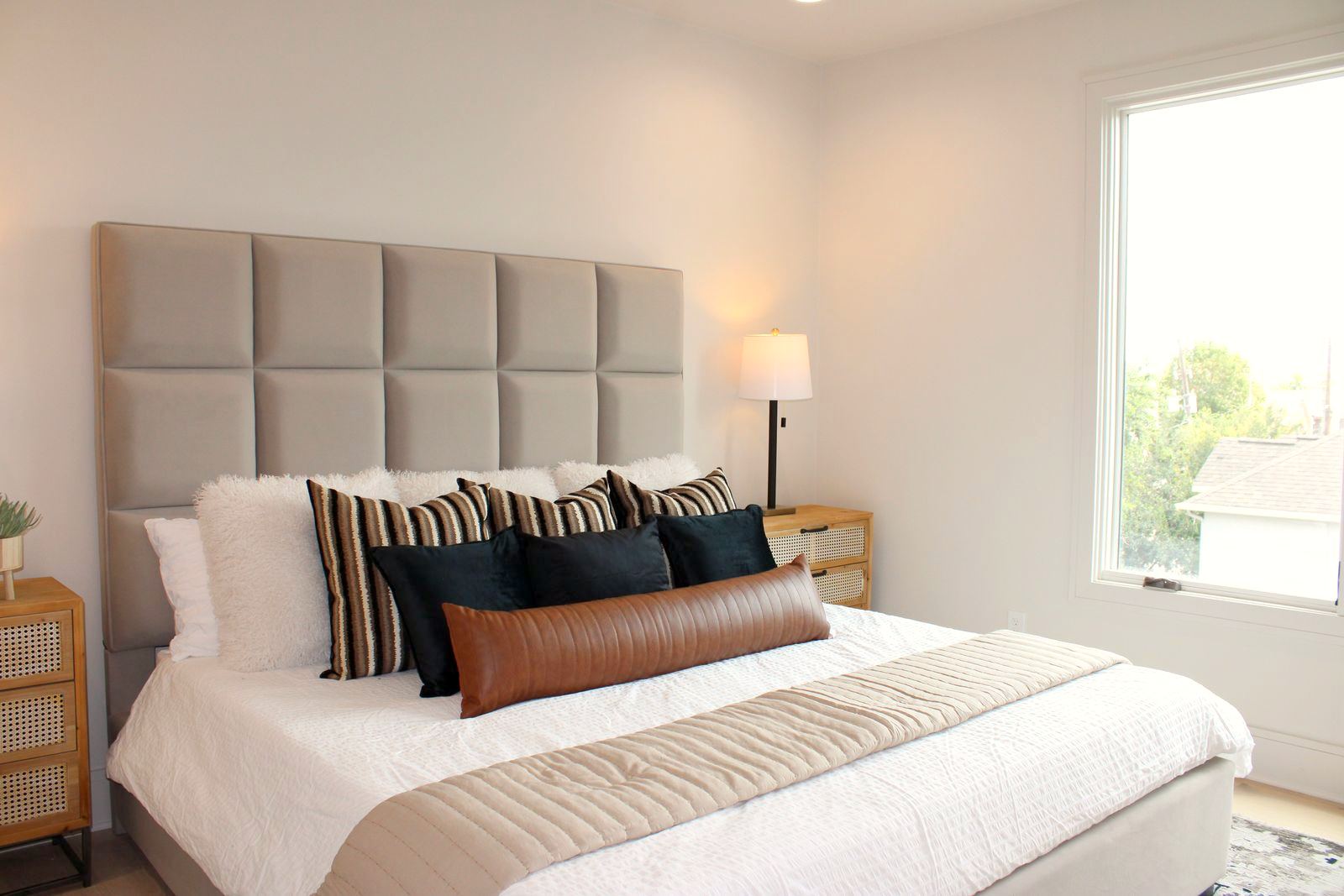 Bedroom staged by Houston Furniture Rentals